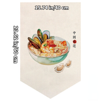 1PC Japanese Short Curtain Noren Sushi Restaurant Doorway Triangle Hanging Flag