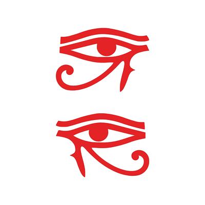 Eye Of Horus  and Eyes of Ra Vinyl Decal  Ancient Egyptian Sticker Set of 2