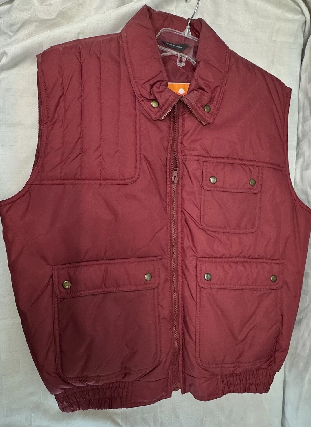 Ozark Trail Puffer Vest XL Burgundy Retro Hiking Camping Outdoor