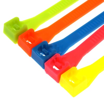 Gardner Bender Neon-Kabelbinder – 100 Stück (20,3 Cm) – In 5 Farben – Selbstschließend