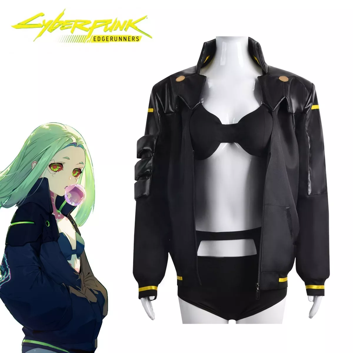 Anime Cyberpunk Edgerunners Rebecca Cosplay Costume Wig Jacket