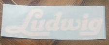 Ludwig White Vintage 60s Bass Drum Logo Decal Replacement, High Quality