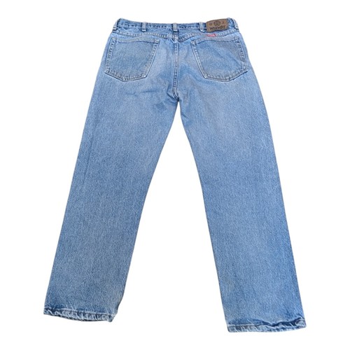 Vintage Men's Wrangler Jeans Light Blue Straight Fit 36" Waist 28" Leg - 第 3/6 張圖片