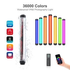 LUXCEO P8 LED Video Light Waterproof Tube Lights RGBWW Full Color APP Control