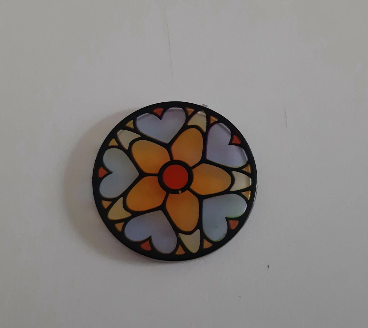 Vitrail Rond Playmobil Pour église - Pièce De Collection Ville (réf. 4296/5053)