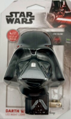 Disney Star Wars LED Night Light featuring Darth Vader By Jasco Glows Red #44607