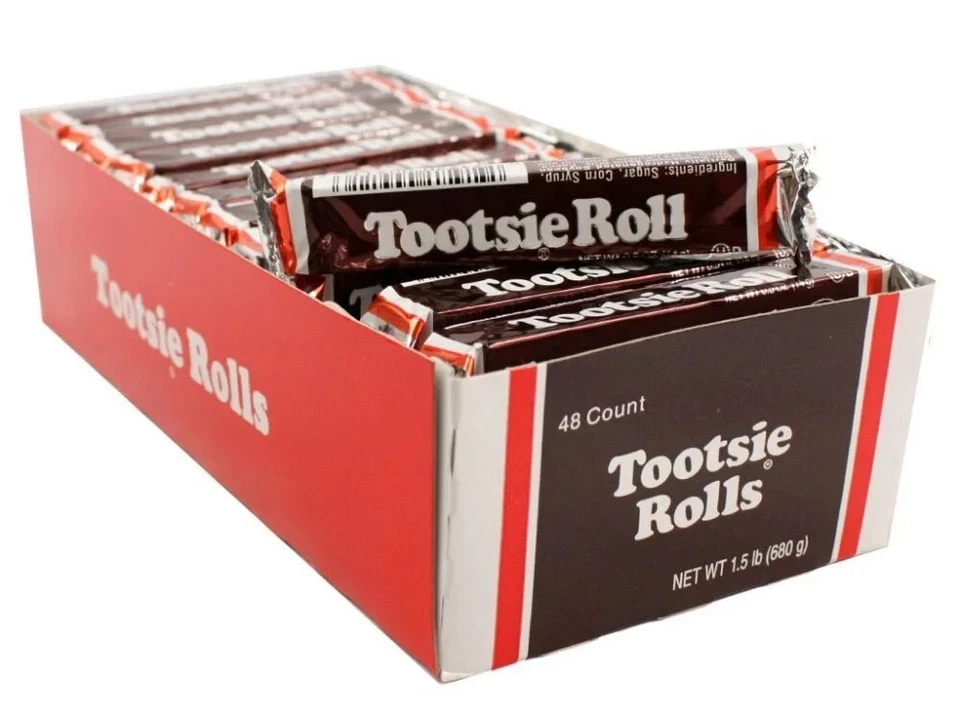 TOOTSIE ROLLS Delicioso Sabor Chocolate, Caramelo Retro, 0,5 Onzas (48 Unidades) Venta Foto 2 de 4