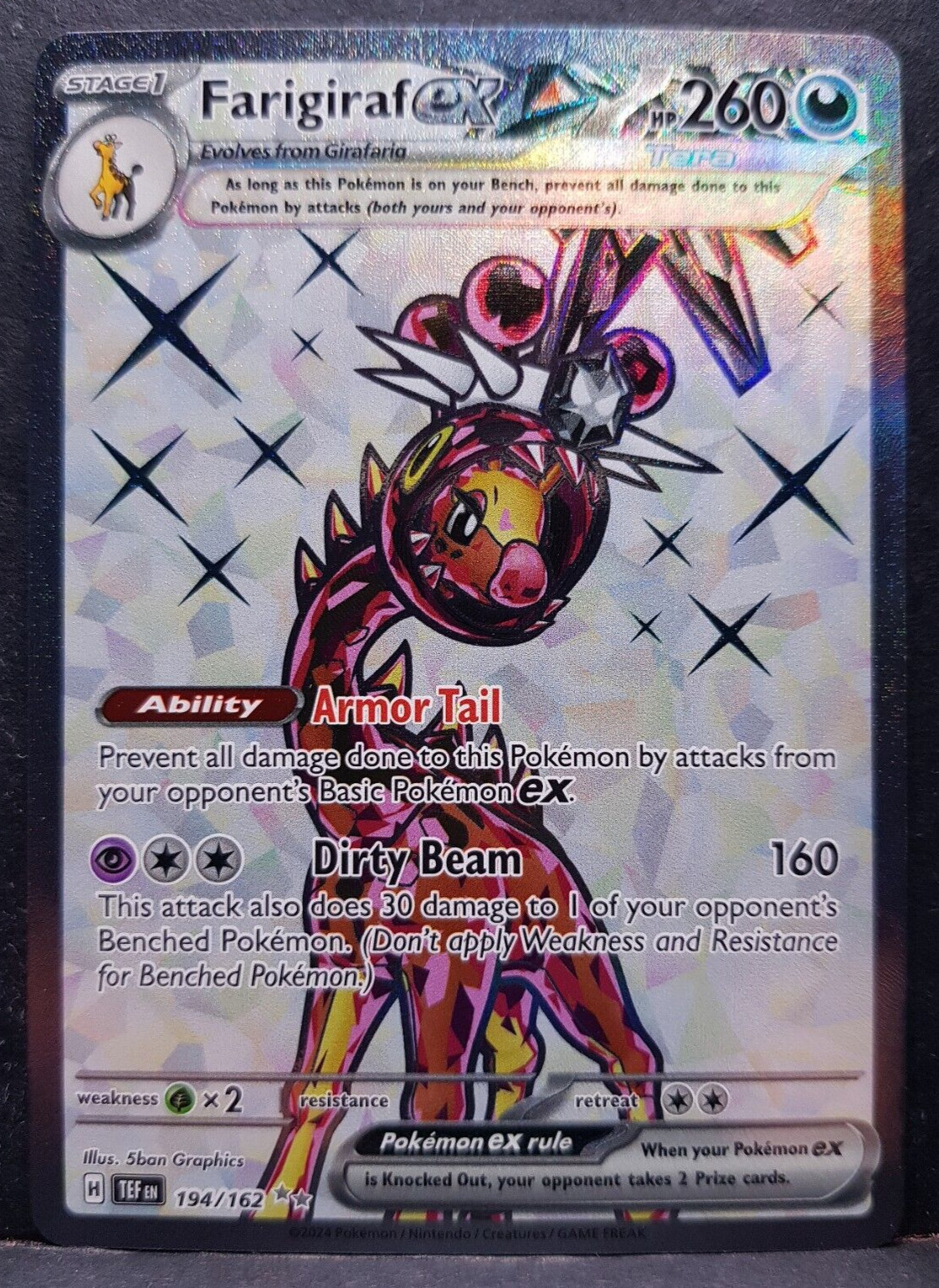 Farigiraf ex 194/162 Temporal Forces Tera Shiny Pokemon Card English NM