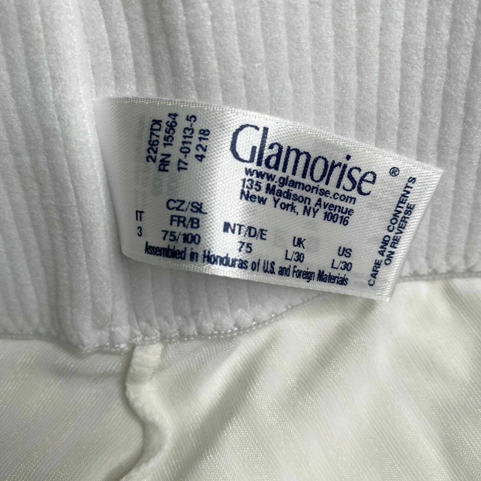 Faja braguita Glamorise L/30 vintage blanca estilo 4218 nueva sin etiquetas Foto 4 de 4