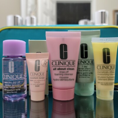 Clinique Lotion, Cream, Cleanser, Scrub, and Makeup Remover Set - Brand New