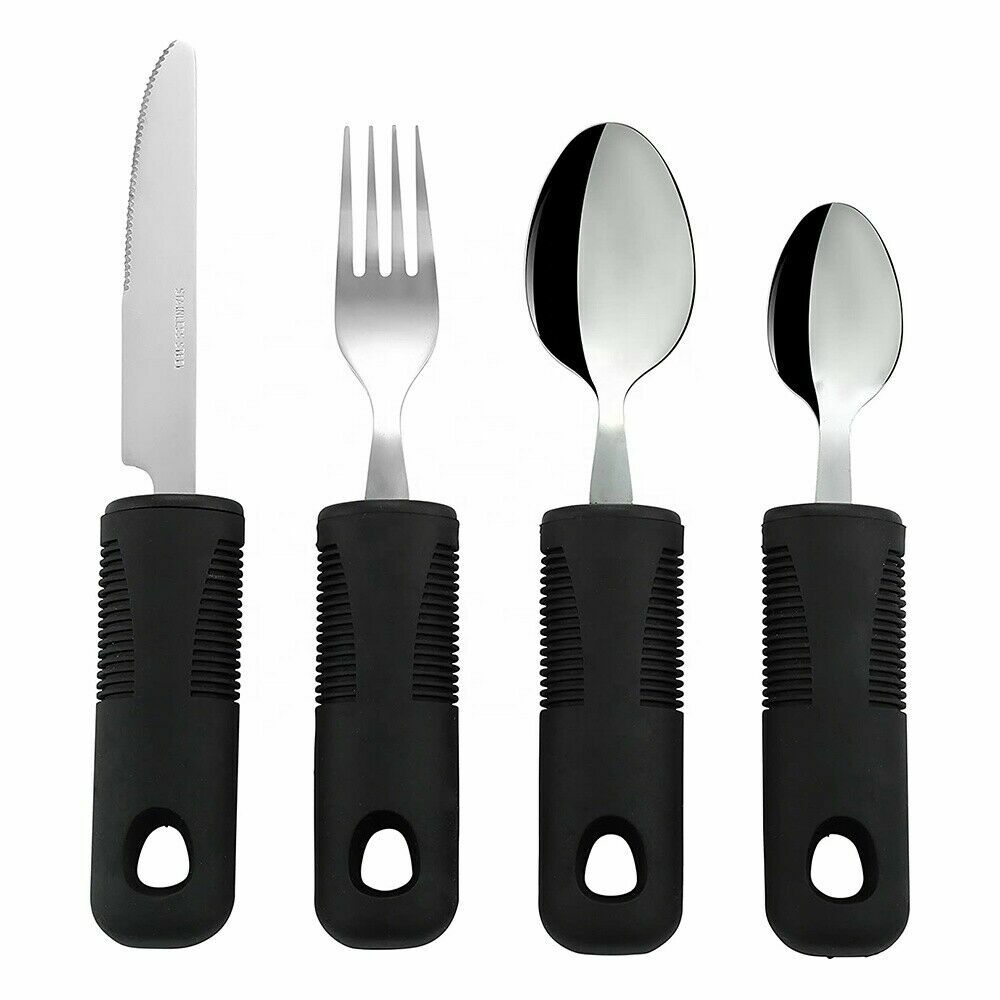 Disabled Cutlery Set Arthritis Easy Grip Large Handled Elderly Disability Aids eBay