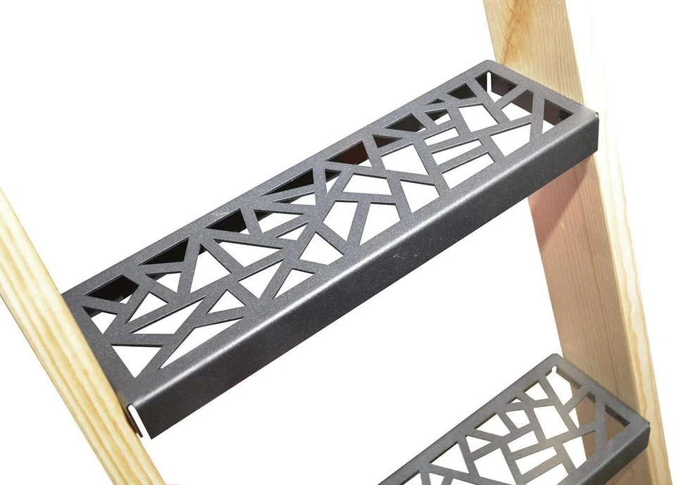 未完成松木滑动图书馆梯子带金属阶梯滚梯 — 第 3/4 张图片