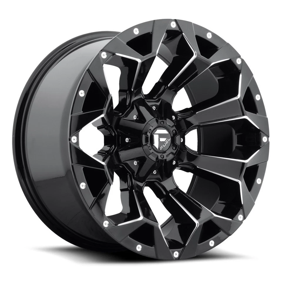 20 FUEL ASSAULT WHEELS RIMS GLOSS BLACK D576 5X150 5X139.7 D57620907050 20X9 Foto 2 de 4