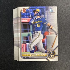 2022 Bowman Jheremy Vargas 1st Bowman Lot Paper Lot Of 25