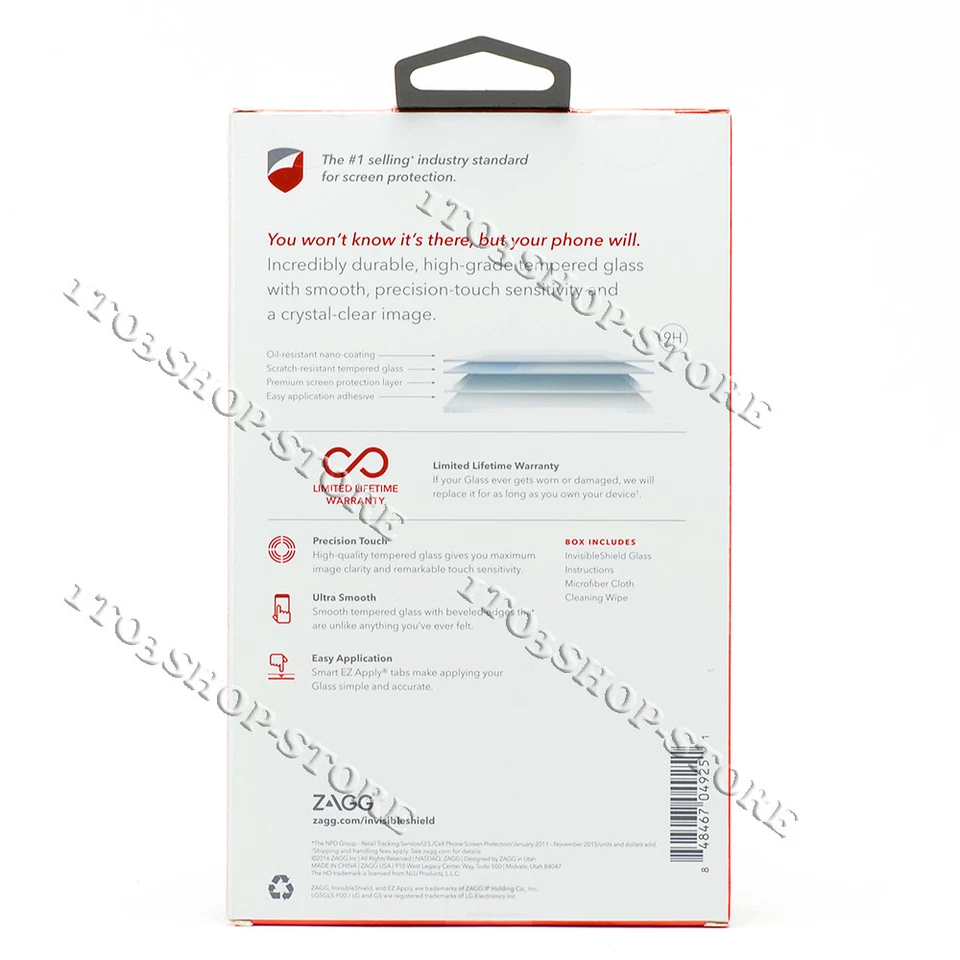 Протектор экрана Zagg невидимый экран четкость HD прозрачное закаленное стекло для LG G5 - Изображение 2 из 2