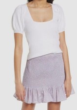 98 French Connection Women's White Jaida Babysoft Square-Neck Sweater Size XS