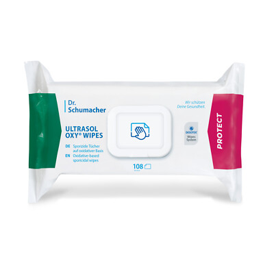 Dr. Schumacher Ultrasol Oxy Wipes 108 Flächen-Desinfektionstücher sporizid H²O²