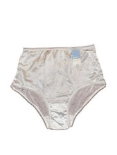 Vintage NWT Simply Basic White Nylon Granny Brief Panty Undies Sz 7
