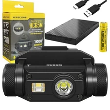 NITECORE HC65M NVG Mountable Triple Output Helmet Light w/ NB5000 Powerbank