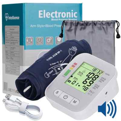 BP English Voice Blood Pressure Monitor Upper Arm Tonometer Blood Pressure Meter