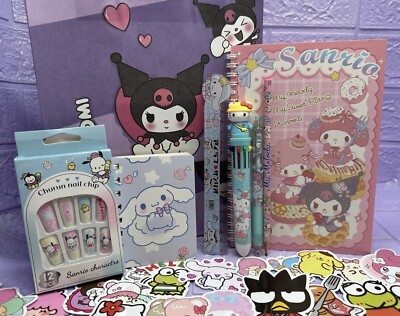SANRIO Figuren A5 Notizbuch Geschenktüte Stift Geldbörse Multistift A7 Notizbuch Konvolut
