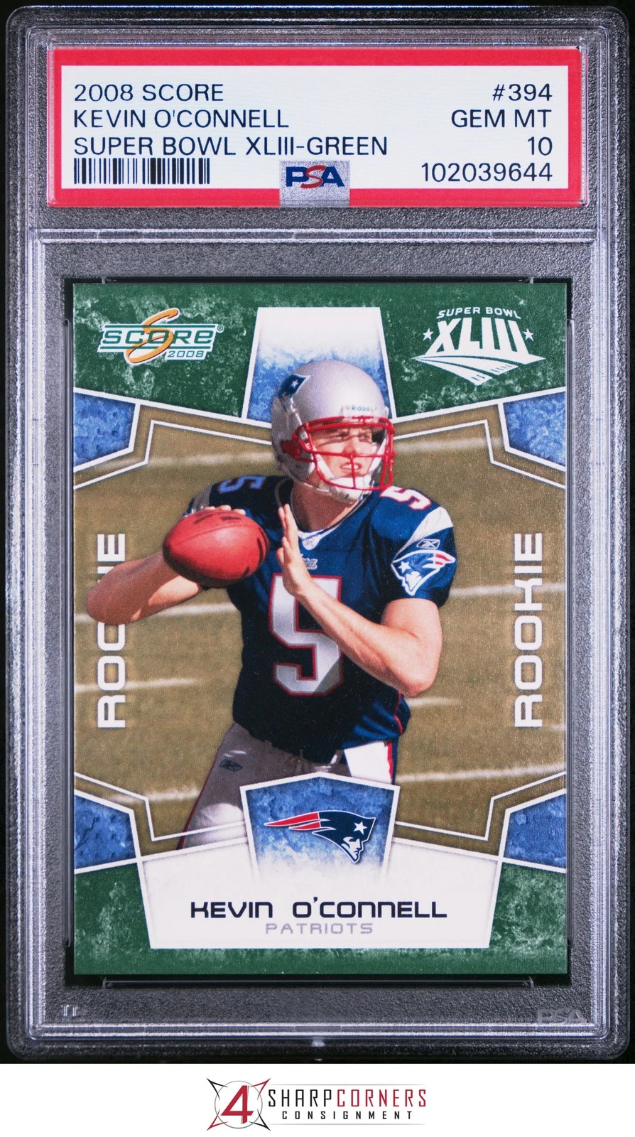 Kevin O'Connell Score #394 Super Bowl XLIII-Green