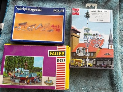 Busch 1069 Mai Baum May Tree, Faller B232 Fountain , Pola Playground Marklin H0