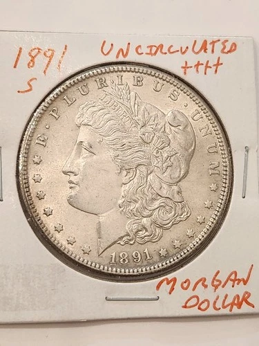 1891 S UNC+++ MORGAN SILVER DOLLAR SCARCE