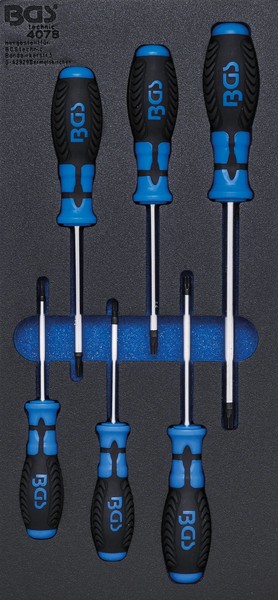 Bgs 4078 Werkstattwageneinlage 1/3: Schraubendreher T-Profil (FüR Torx) | 6-Tlg.-image