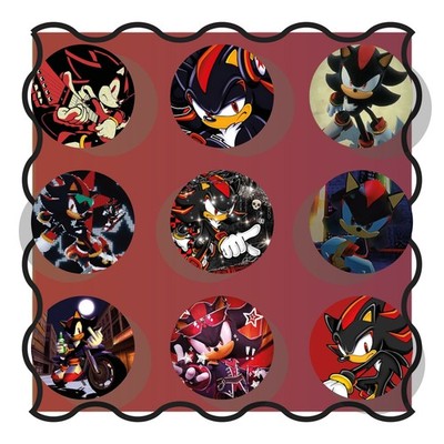 Shadow The Hedgehog Sonic SEGA Gaming Videospiele Pin Button Brosche 58mm
