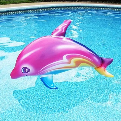 Aufblasbarer Delfin Schwimmspielzeug Kinderpool Strand Wassersport bunt