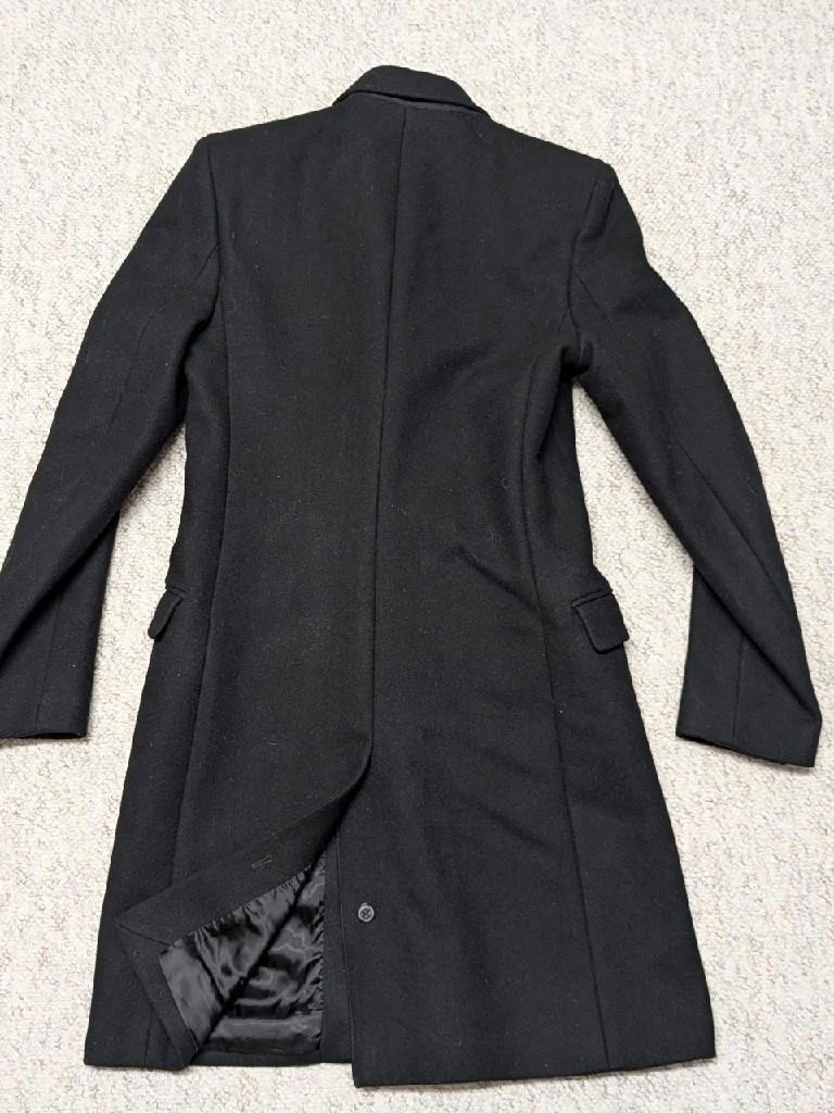 ITALY made MARC JACOBS double breasted 2XS black OVERCOAL wool 32R/34R runway image 2
