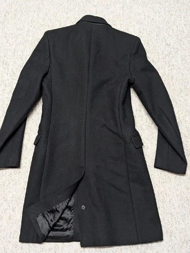 ITALY made MARC JACOBS double breasted 2XS black OVERCOAL wool 32R/34R runway image 2