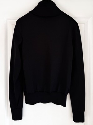 2019 CHANEL BLACK CC LOGO PEARL SWEATER PULLOVER TURTLENECK 36 | eBay