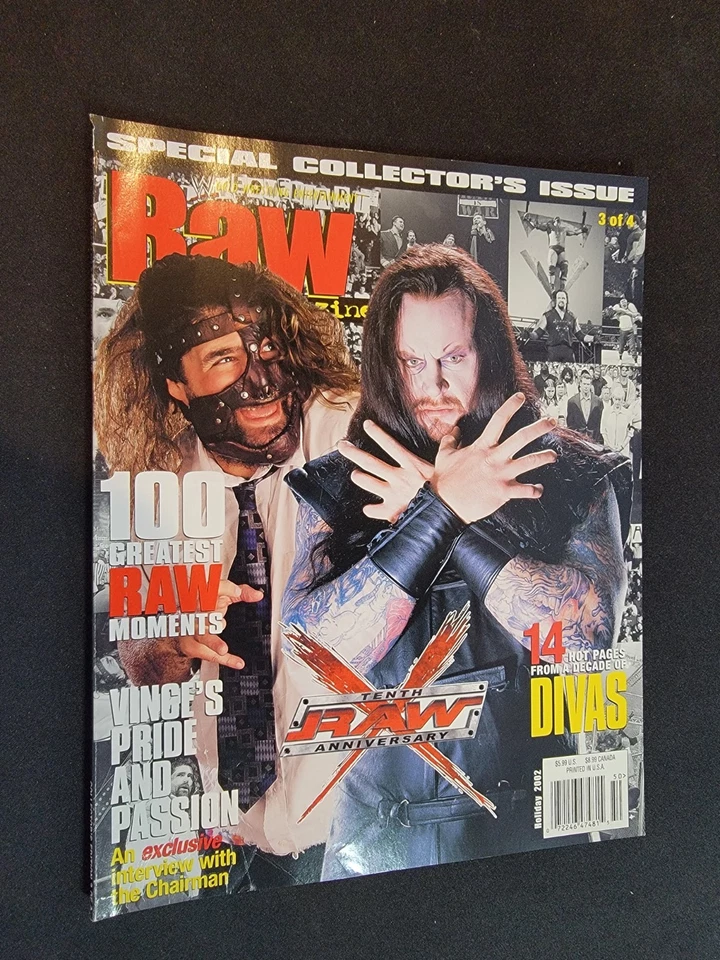 REVISTA WWE RAW DE COLECCIÓN/Mankind - Undertaker/Vacaciones 2002 con póster como nuevo Foto 2 de 4