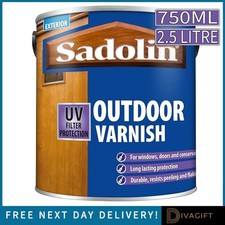 SADOLIN OUTDOOR VARNISH CLEAR SATIN MATT FINISH 750ML 2.5L FOR WOOD PROTECTION