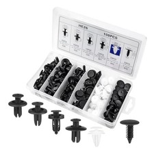 100PCS Bumper Retainer Clips Car Body Trim Clips Set, 6 Sizes Universal Plast...