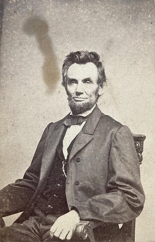 RARE ! CIVIL WAR U.S. PRESIDENT ABRAHAM LINCOLN CDV PHOTO 1864 (O-84)