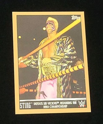 2015 Topps WWE STING WCW CHAMPION SPOTLIGHT WALMART EXCLUSIVE GOLD SSP # 1/10