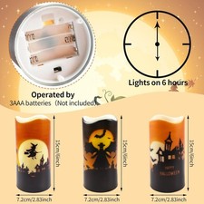 Charfia 6 candele a LED senza fiamma, senza fiamma, a forma di