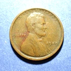 1909-VDB Lincoln cent  Abt. VF