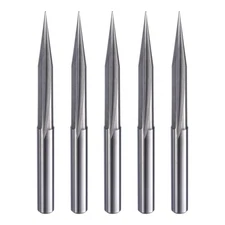 5pcs CNC V Bit 20 Degree 1/8" Shank 0.1mm Tip Engraving V Bit Chamfer End Mill
