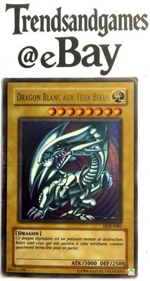YUGIOH - BLUE-EYED WHITE DRAGON - DDK-F001 - PLAYED - VF - DEM DECK. KAIBA
