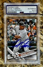 2017 Topps #150 PSA Authentic HAND SIGNED AUTO Miguel Cabrera - DETROIT TIGERS