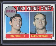 1969 Topps #244 Indians 1969 Rookie Stars (Ray Fosse / George Woodson)