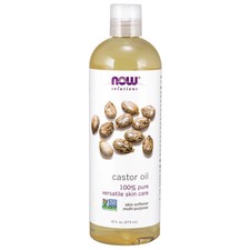 NOW Foods Castor Oil 16 fl oz Liquid - 100 Pure - Skin Health - Hair, New Exp