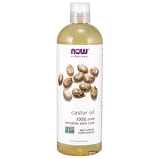 NOW Foods Castor Oil 16 fl oz Liquid - 100% Pure - Skin Health - Hair, New Exp
