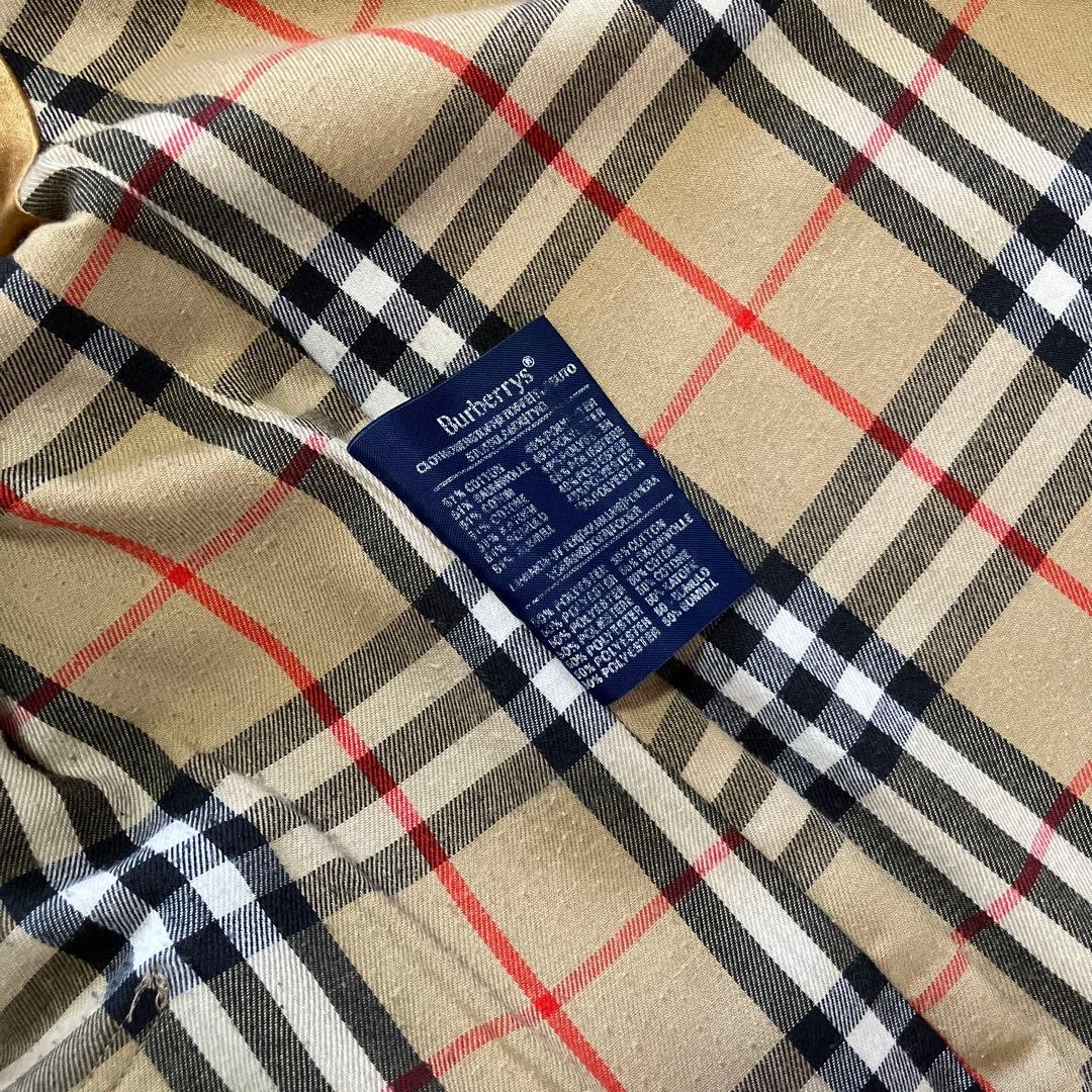 Burberrys Bal Collar Coat Beige Cotton With Check Pattern Size L For Women thumbnail 5