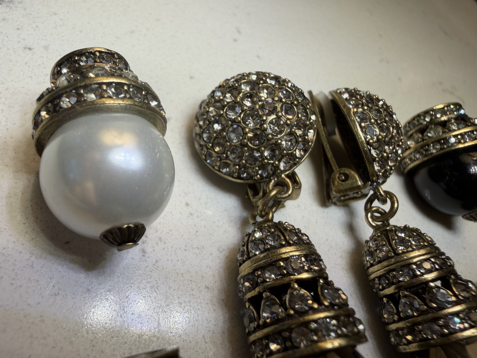 Heidi daus interchangeable earrings set pearl bla… - image 2