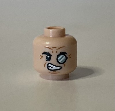 LEGO BATMAN - The Penguin Minifigure Head, Male w/ Nougat Skin, Monocle, Grin
